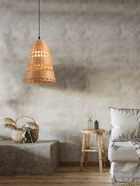 BOJI Harukaze Elegant Bamboo Pendant Light for Living Room from BOJI
