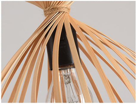 BOJI Harukaze Elegant Bamboo Pendant Light for Living Room from BOJI