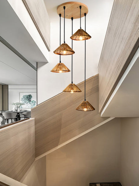 BOJI Haruki Elegant Bamboo 3-Head Chandelier from BOJI