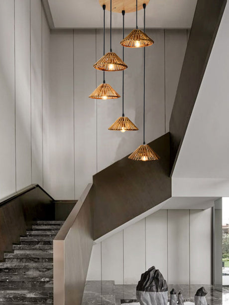 BOJI Haruki Elegant Bamboo 3-Head Chandelier from BOJI