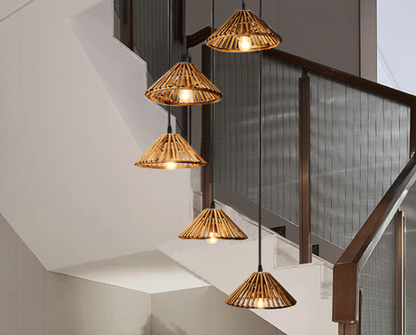 BOJI Haruki Elegant Bamboo 3-Head Chandelier from BOJI