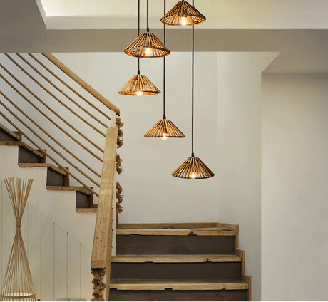 BOJI Haruki Elegant Bamboo 3-Head Chandelier from BOJI