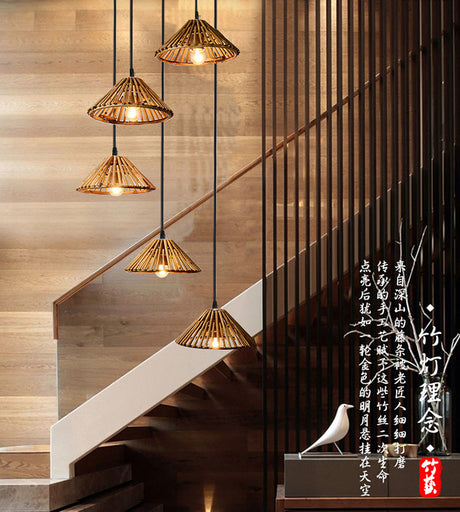 BOJI Haruki Elegant Bamboo 3-Head Chandelier from BOJI