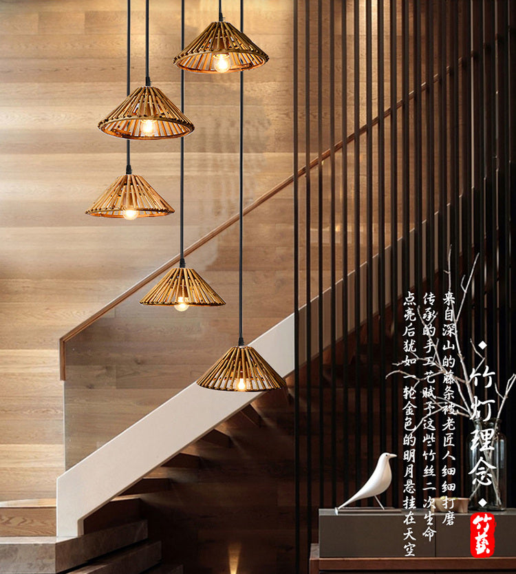 BOJI Haruki Elegant Bamboo 3-Head Chandelier from BOJI