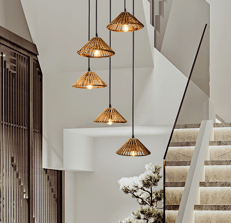 BOJI Haruki Elegant Bamboo 3-Head Chandelier from BOJI
