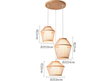 BOJI Haruki Elegant Natural Wood Stairlight Pendant Lamp from BOJI