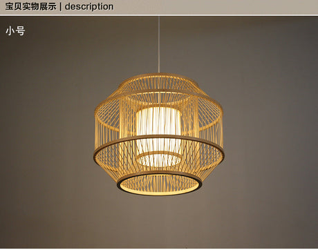BOJI Haruki Elegant Wooden Bamboo Ceiling Lamp from BOJI