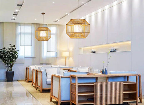 BOJI Haruki Elegant Wooden Bamboo Ceiling Lamp from BOJI