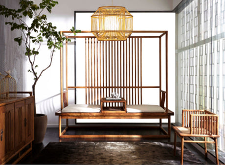 BOJI Haruki Elegant Wooden Bamboo Ceiling Lamp from BOJI