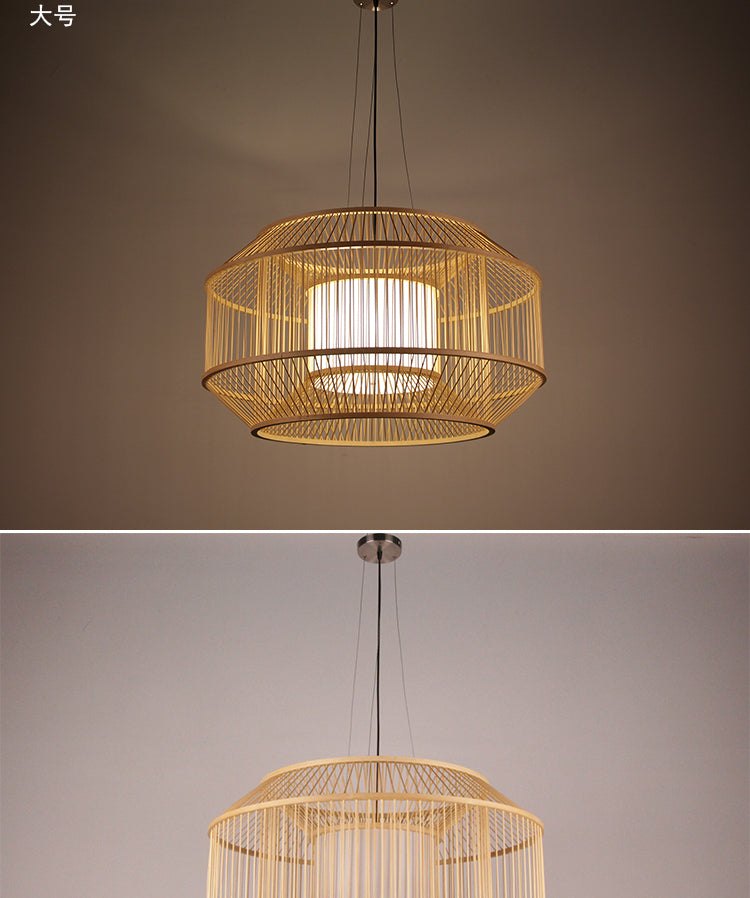 BOJI Haruki Elegant Wooden Bamboo Ceiling Lamp from BOJI
