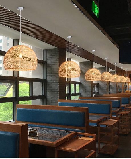 BOJI Haruko Vintage Woven Ceiling Lamp Retro Light Fixture from BOJI