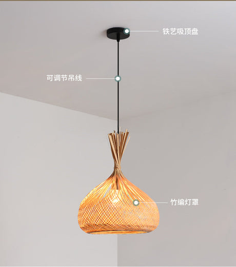 BOJI Haruko Vintage Woven Ceiling Lamp Retro Light Fixture from BOJI