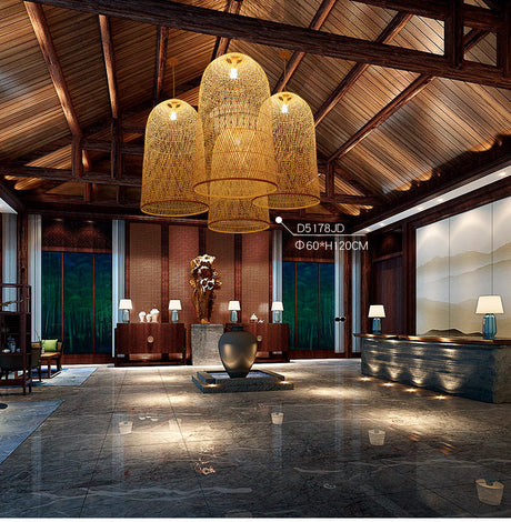 BOJI Isadora Elegant Woven Ceiling Lamp - Chinese Style from BOJI