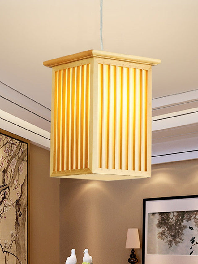 BOJI Kaori Elegant Wooden Japanese Ceiling Lamp - Outdoor Gazebo Light from BOJI