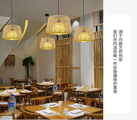 BOJI Kintaro Artistic Woven Lampshade Ceiling Lamp from BOJI