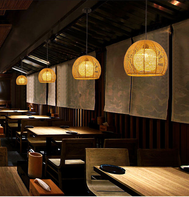 BOJI Kintaro Artistic Woven Lampshade Ceiling Lamp from BOJI