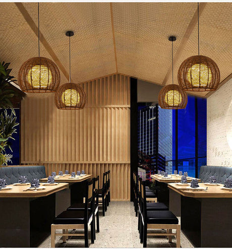 BOJI Kintaro Artistic Woven Lampshade Ceiling Lamp from BOJI