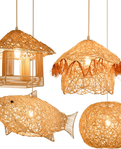 BOJI Kintaro Elegant Bamboo Chandeliers from BOJI