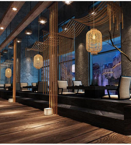 BOJI Kintaro Elegant Bamboo Chandeliers from BOJI