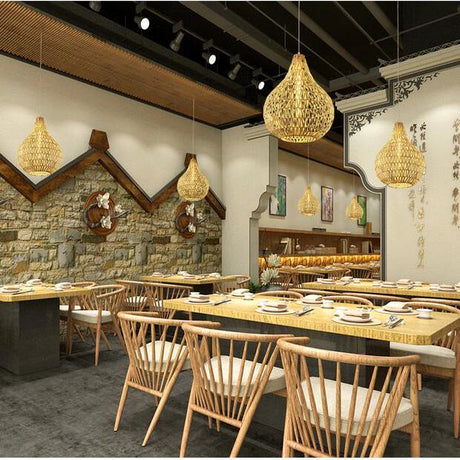 BOJI Kintaro Elegant Bamboo Chandeliers from BOJI