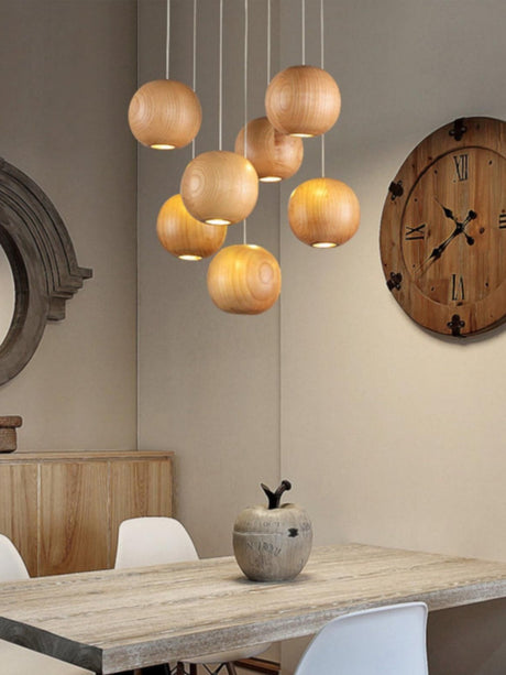 BOJI Kylana Stylish Wooden Coffee Ceiling Lamp from BOJI
