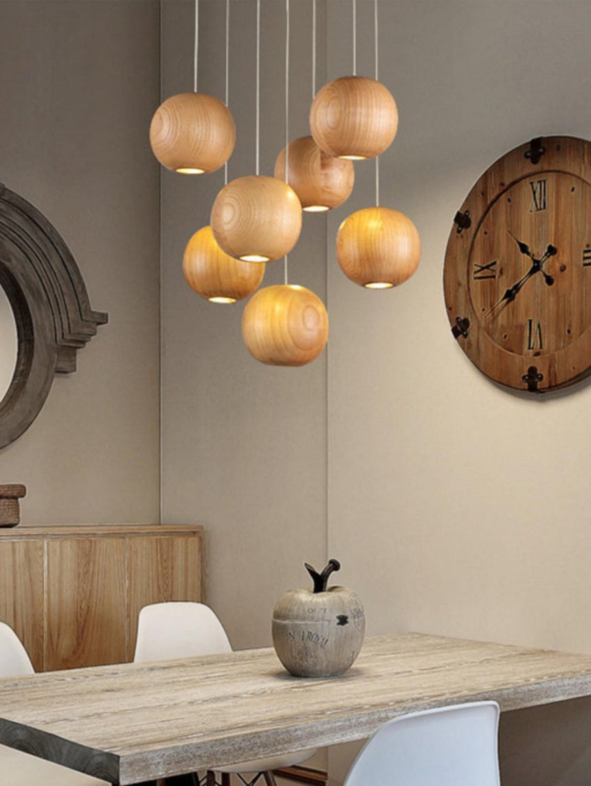 BOJI Kylana Stylish Wooden Coffee Ceiling Lamp from BOJI