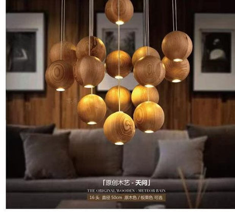 BOJI Kylana Stylish Wooden Coffee Ceiling Lamp from BOJI