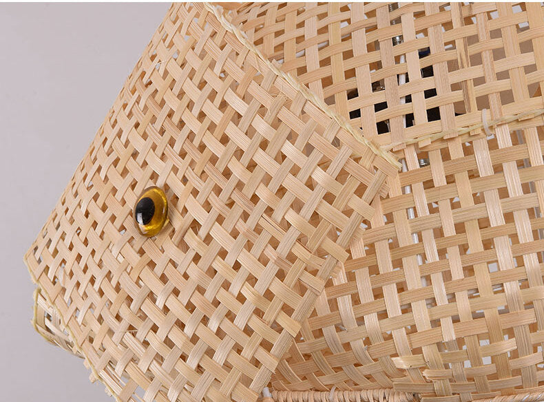 BOJI Lysandra Artistic Bamboo Grilled Fish Chandelier from BOJI