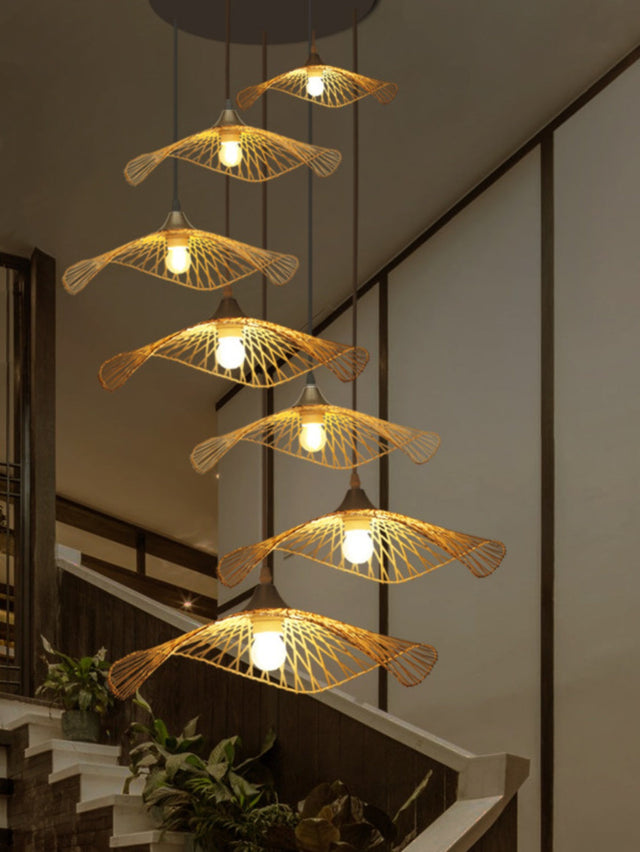 BOJI Santiago Elegant Bamboo Ceiling Lamp Living Room Light from BOJI