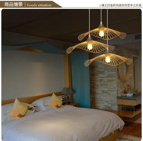 BOJI Santiago Elegant Bamboo Ceiling Lamp Living Room Light from BOJI