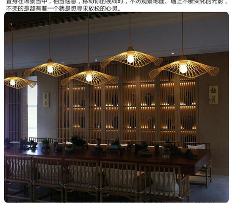 BOJI Santiago Elegant Bamboo Ceiling Lamp Living Room Light from BOJI