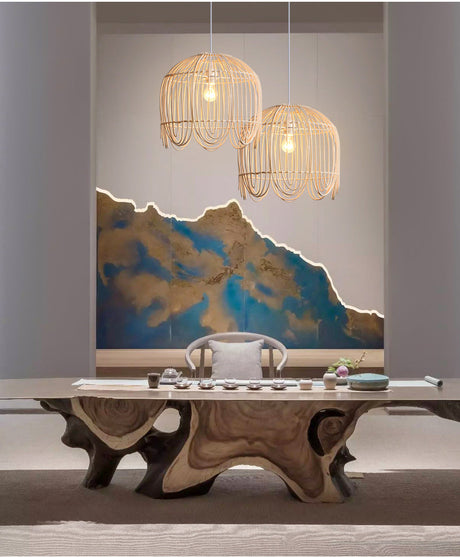 BOJI Santorini Elegant Modern Woven Ceiling Lamp from BOJI