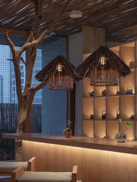 BOJI Sapporo Creative Personalized Bird Nest Rattan Art Chanders from BOJI