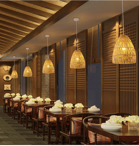 BOJI Sapporo Creative Personalized Bird Nest Rattan Art Chanders from BOJI