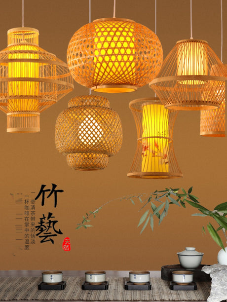 BOJI Takamatsu Elegant Bamboo Smart Ceiling Lamp from BOJI