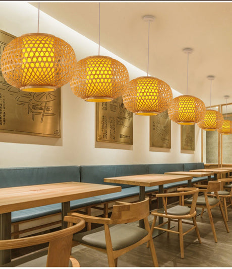 BOJI Takamatsu Elegant Bamboo Smart Ceiling Lamp from BOJI
