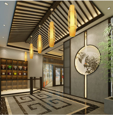 BOJI Takumi Elegant Woven Ceiling Lamp - Custom Made Chinese Style from BOJI