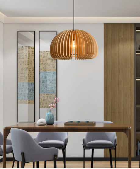 BOJI Takumi Rustic Elegant Wooden Ceiling Lamp from BOJI