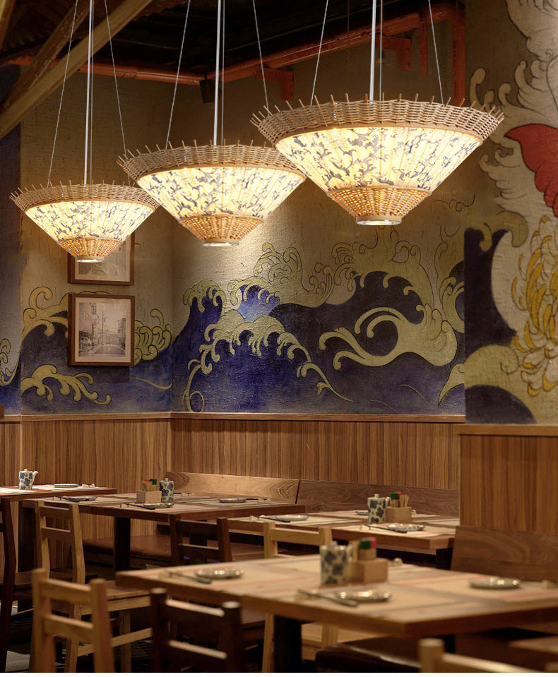 BOJI Yuzuki Elegant Woven Ceiling Lamp - Chinese Style Living Room Light. from BOJI