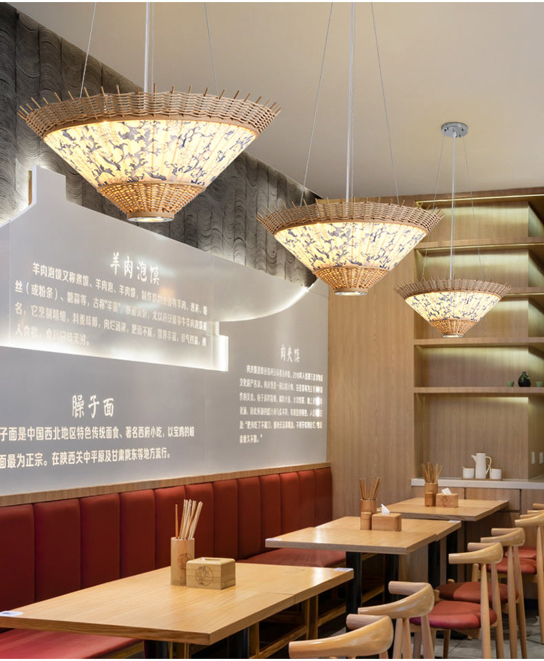 BOJI Yuzuki Elegant Woven Ceiling Lamp - Chinese Style Living Room Light. from BOJI
