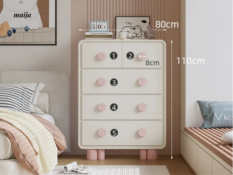 LIVINGPLUS Light Luxury Drawer Side Cabinet from LIVINGPLUS