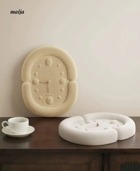 Fuzzy Oval Wall Clock from maija