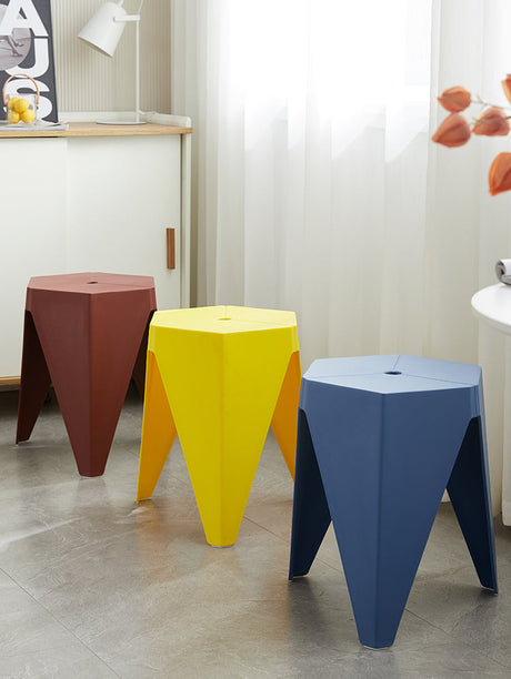 CHENGXIN HOME Isolde Stackable Nordic Round Stool - Modern Dining Bench from CHENGXIN HOME