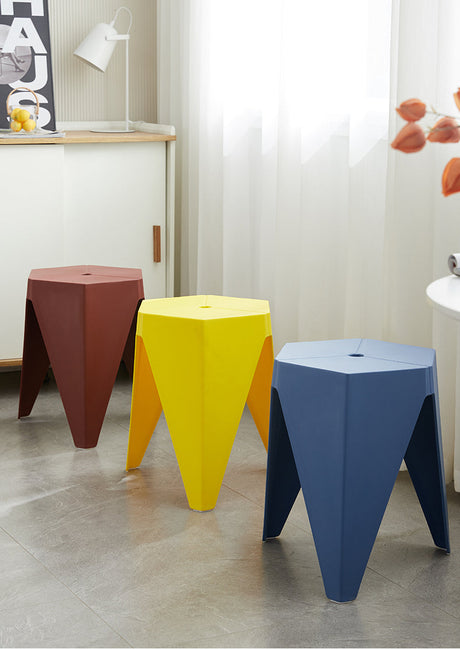 CHENGXIN HOME Isolde Stackable Nordic Round Stool - Modern Dining Bench from CHENGXIN HOME