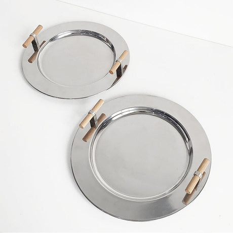 EPIUS Alaric Minimalist Stainless Steel Coffee Dinner Plate from EPIUS