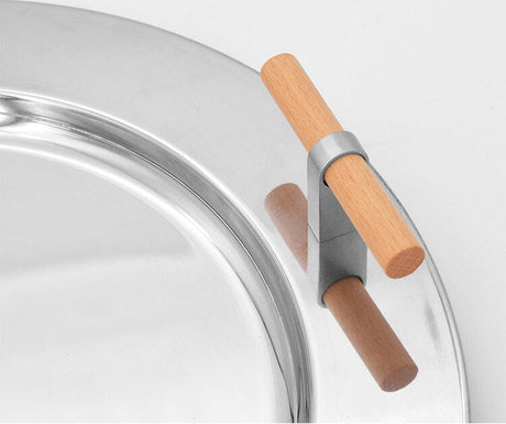 EPIUS Alaric Minimalist Stainless Steel Coffee Dinner Plate from EPIUS