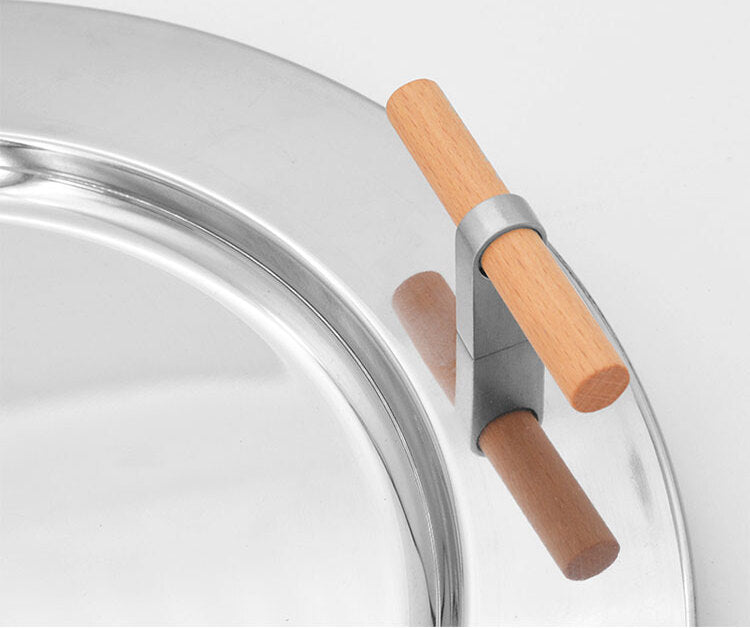 EPIUS Alaric Minimalist Stainless Steel Coffee Dinner Plate from EPIUS