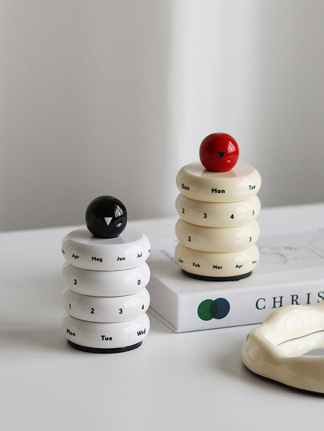 EPIUS Freya Nordic Chic Rotating Resin Desk Calendar from EPIUS