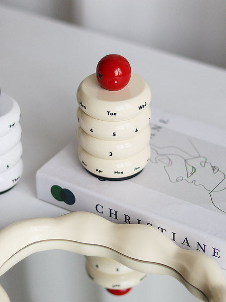 EPIUS Freya Nordic Chic Rotating Resin Desk Calendar from EPIUS