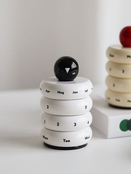 EPIUS Freya Nordic Chic Rotating Resin Desk Calendar from EPIUS